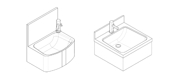 Wall stainless steel hand-wash basins