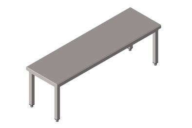 Stainless steel simple bench