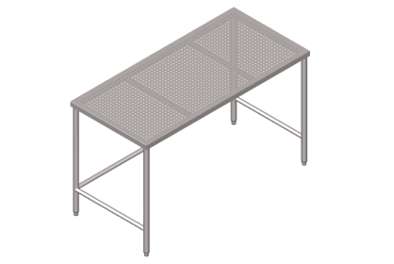 Stainless steel tables for laminar down flow