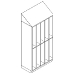 armadietto spogliatoio inox METALPHARM 10 scomparti