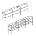 Scaffalatura tubolare con fissaggio a pavimento acciaio inox